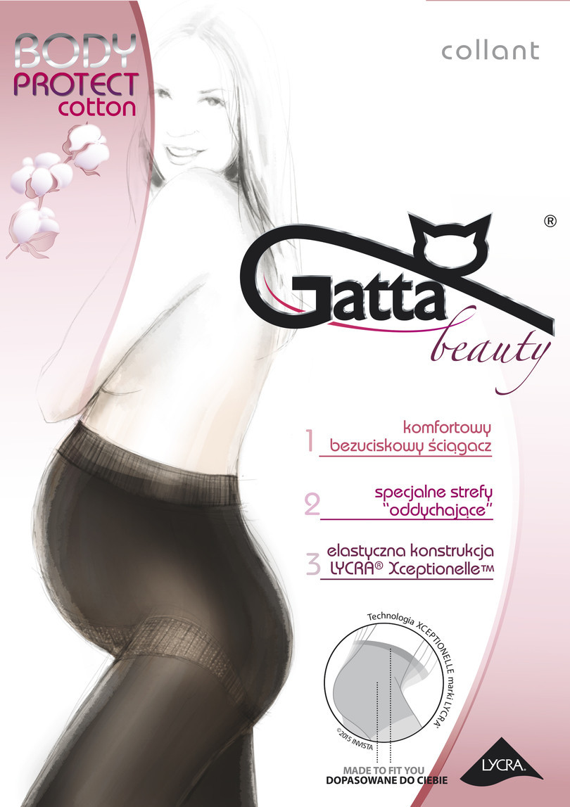 Hladké bavlněné dámské punčochové kalhoty model 17866847 COTTON - Gatta Barva: nero, Velikost: 4-L