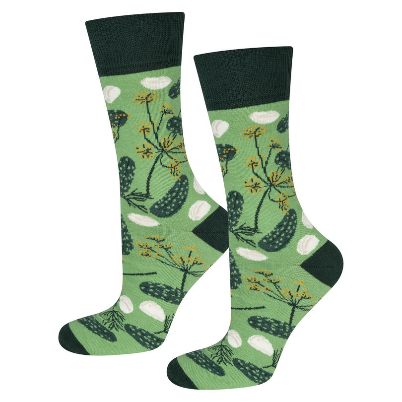 Ponožky SOXO ve sklenici - Kvašené okurky zelená 35-40