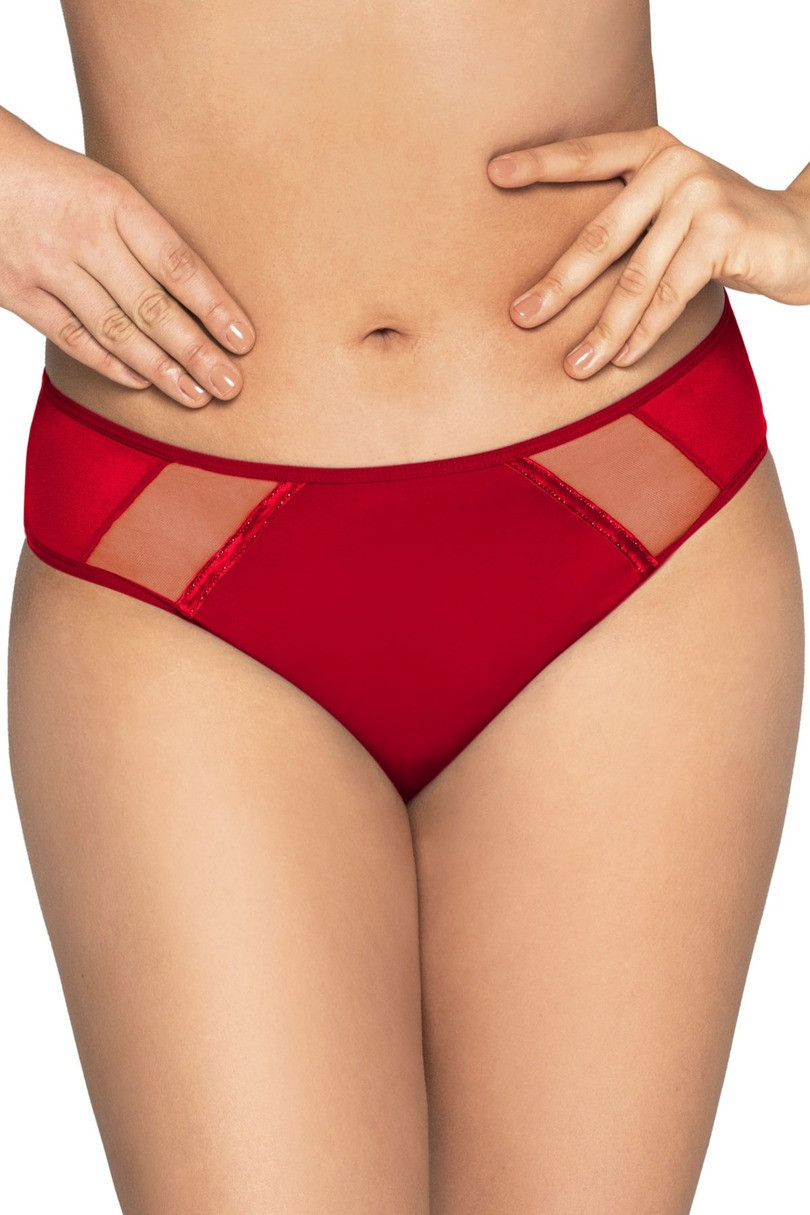 Dámské kalhotky brazilky AV 1030/1/B RED Barva: červená, Velikost: L