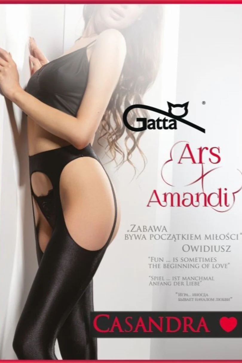 Dámské punčochové kalhoty ARS AMANDI STRIP PANTY CASANDRA nero S (obrázek 3)