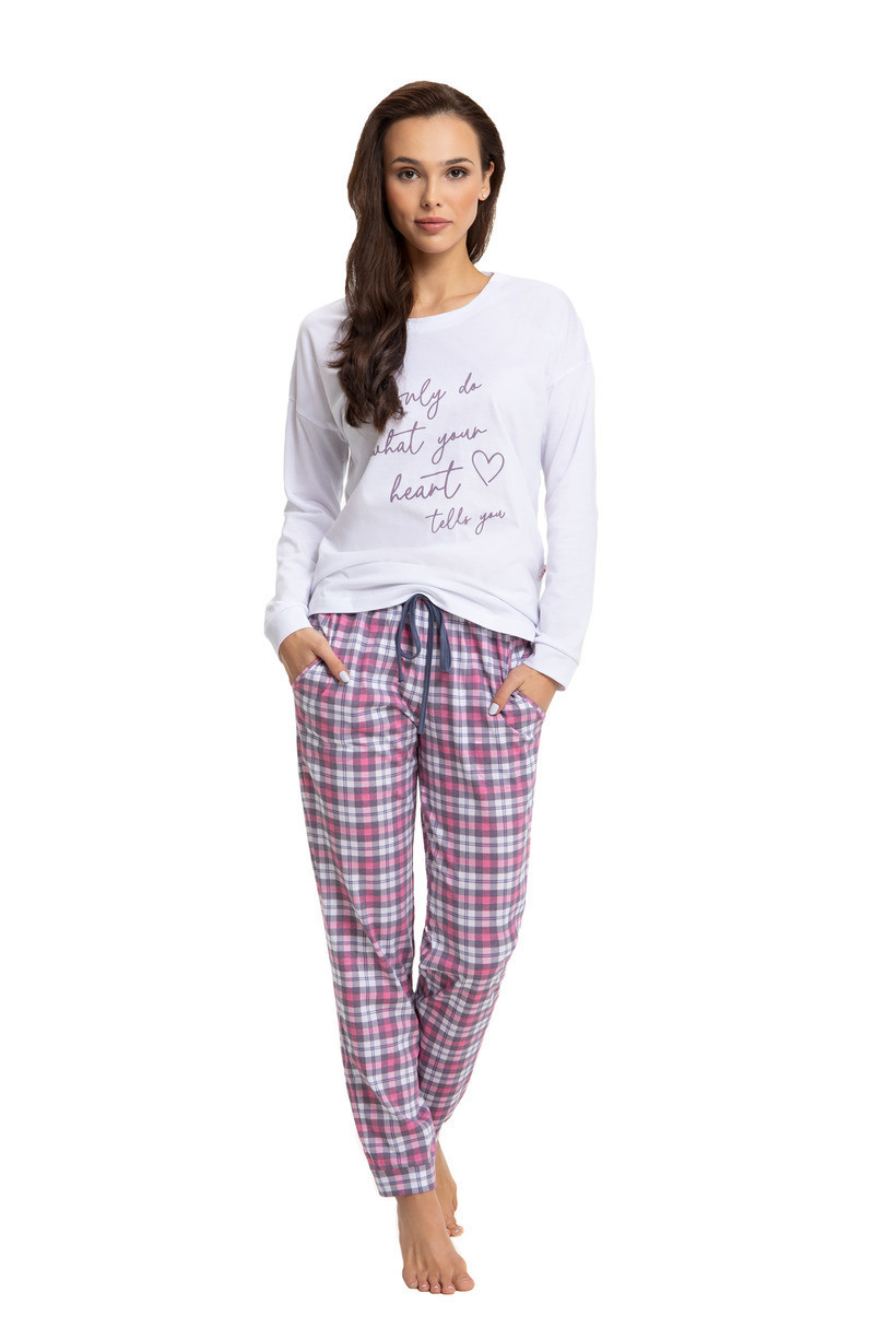 Dámské pyžamo model 17451225 - Luna Barva: bílá, Velikost: XL
