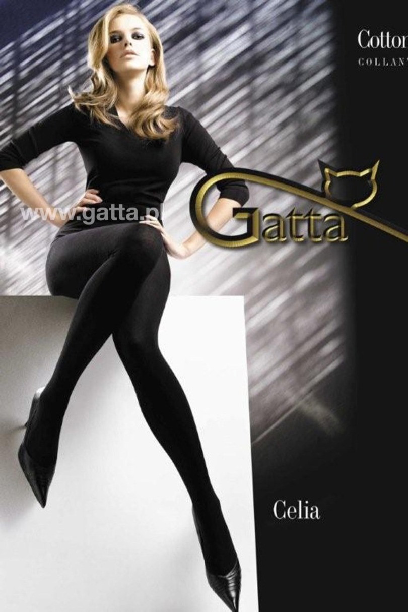 Dámské bavlněné punčochové kalhoty model 5259248 - Gatta Barva: MELANGE NERO, Velikost: 3-M