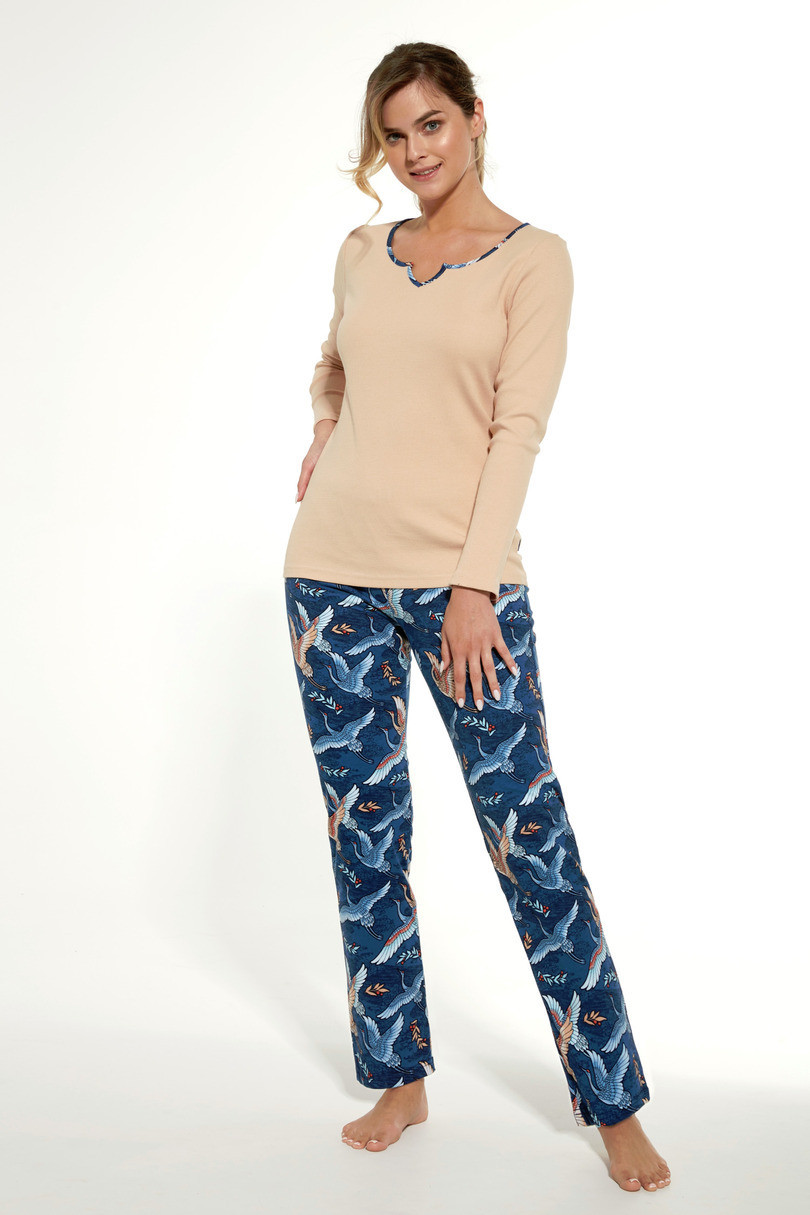 Dámské pyžamo DR model 17433005 - Cornette Barva: bez, Velikost: XL