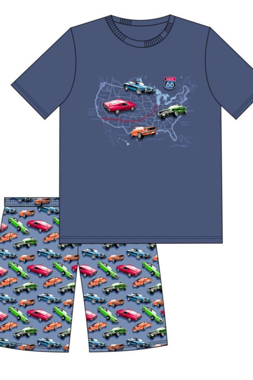 Dětské pyžamo BOY KR model 18033795 - Cornette Barva: džínovina, Velikost: 140