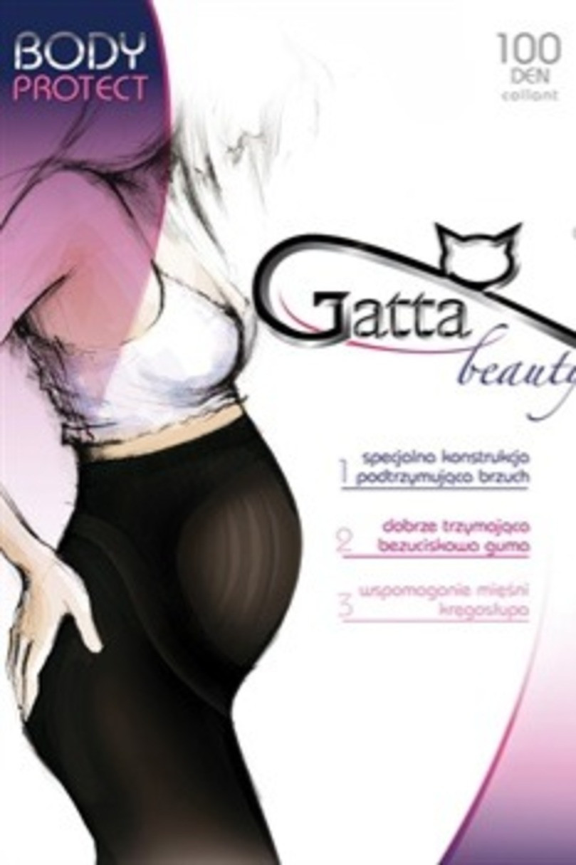 Těhotenské punčochové kalhoty BODY model 5417277 100 DEN - Gatta Barva: nero, Velikost: 4-L