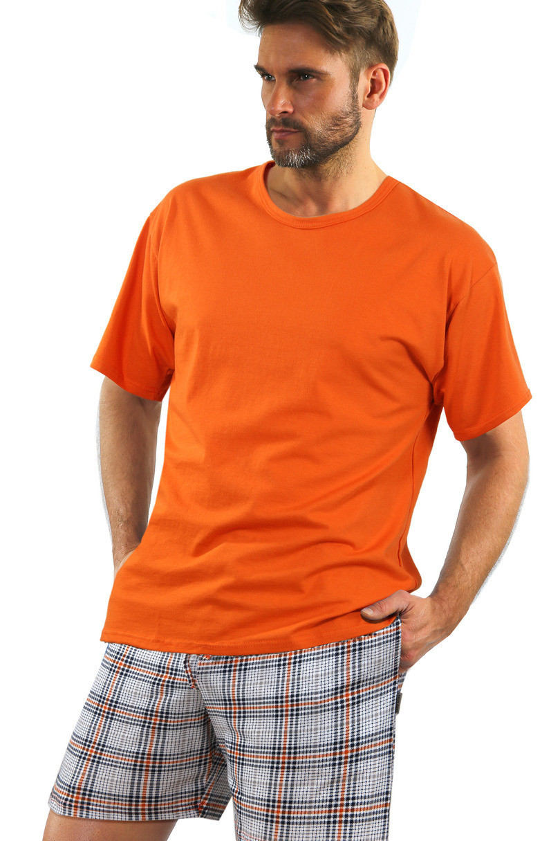 Pánské pyžamo - krátké rukávy 2379/29 oranžová XL