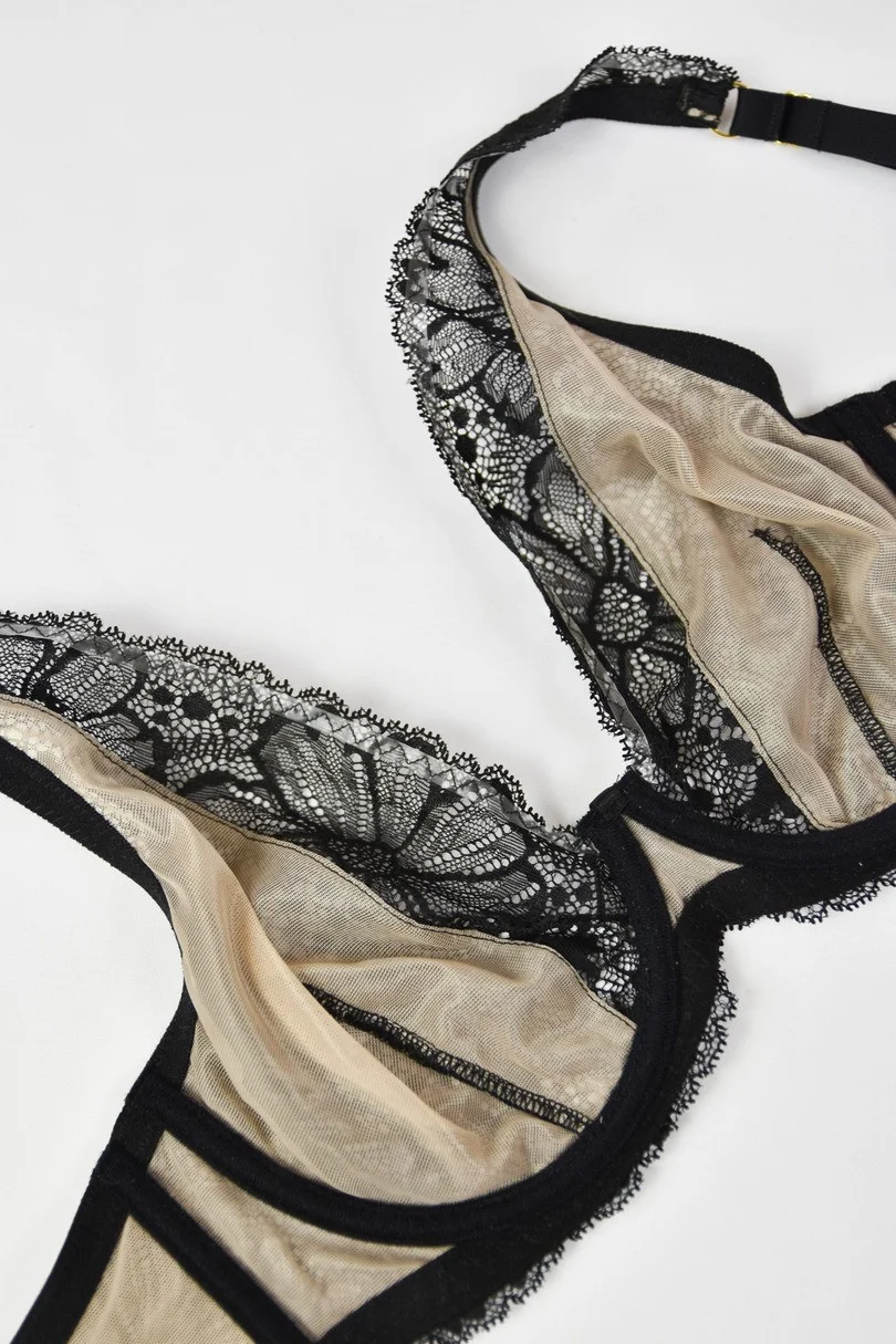 PODPRSENKA JULIA BRALETTE 19185 ČERNÁ černá a béžová 90B (obrázek 9)
