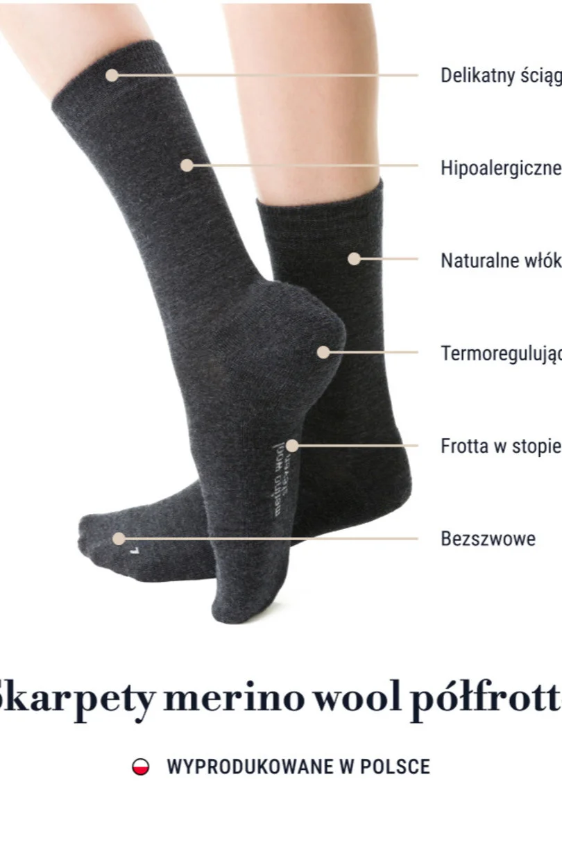 DÁMSKE PONOŽKY Z MERINO VLNY 130 kaštanové 35-37