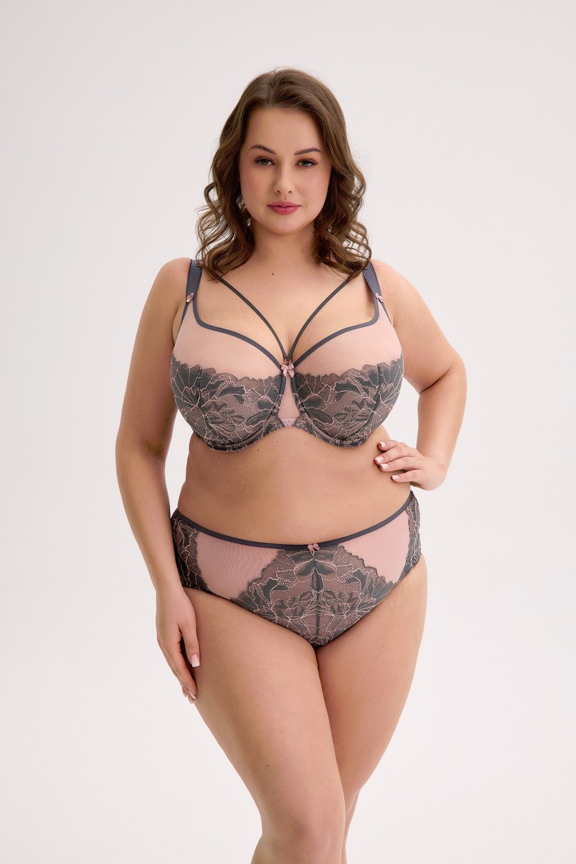 POLOMĚKKÁ PODPRSENKA PRIYA MAXI ART. 1318 ŠEDÁ;RŮŽOVÁ 95F