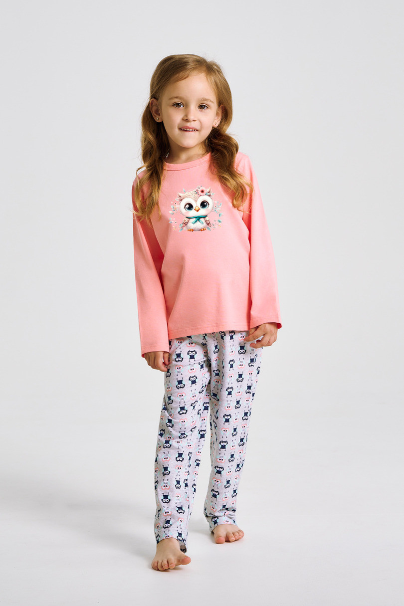 3486 DIEVČENSKÉ DLHÉ PYŽAMO EMMA 92-116 oranžová 116