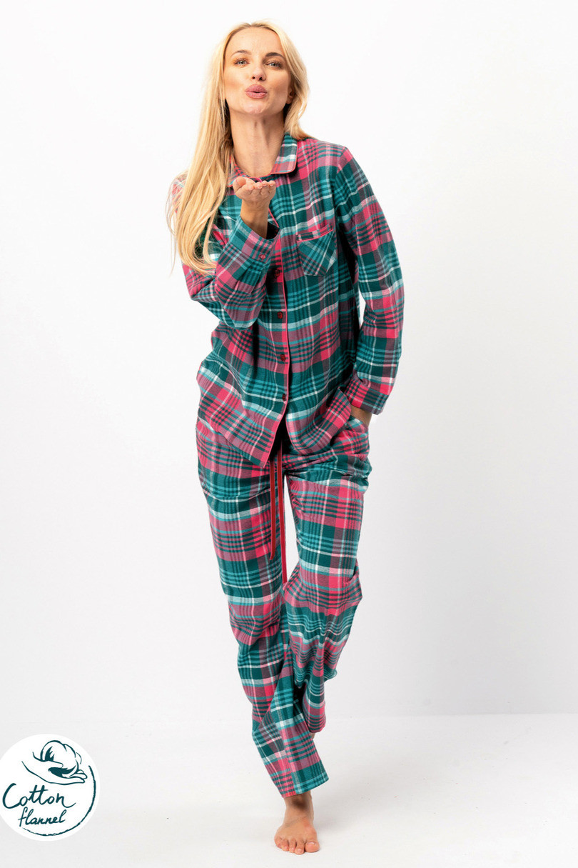 DÁMSKE PYŽAMO LNS 419 B25 2XL-4XL MULTIKOLOR 2XL