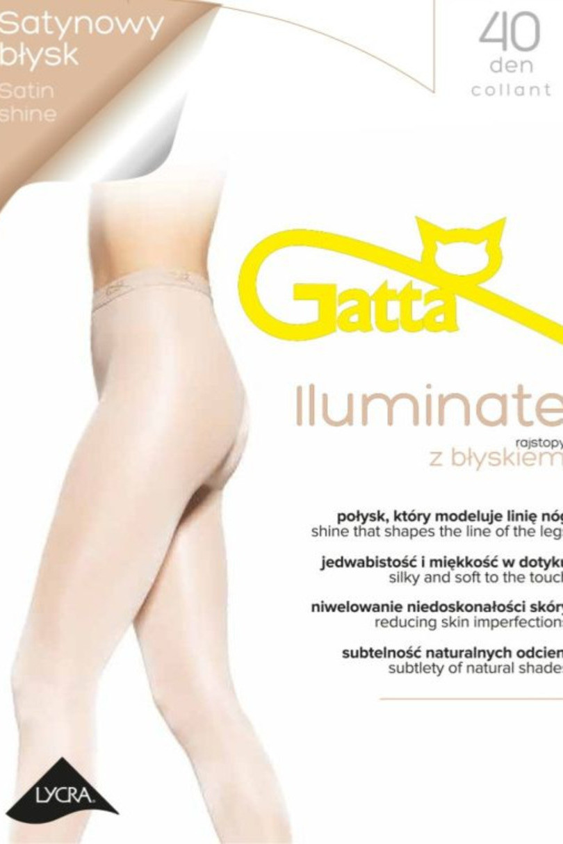 GB ILUMINATE - trblietavé pančuchy 40 DEN nero 3-M