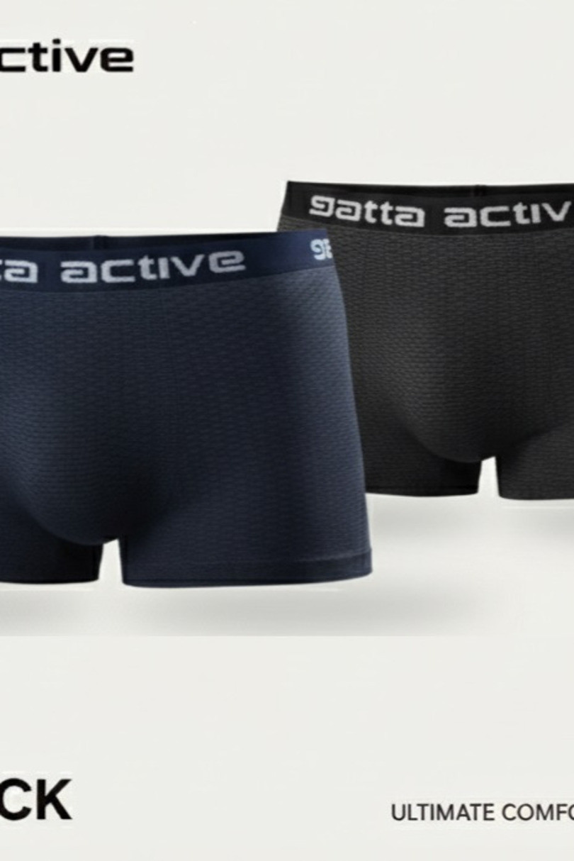 Pánské spodní prádlo - 2PP Boxer Active GA GREY/DEEP NAVY M