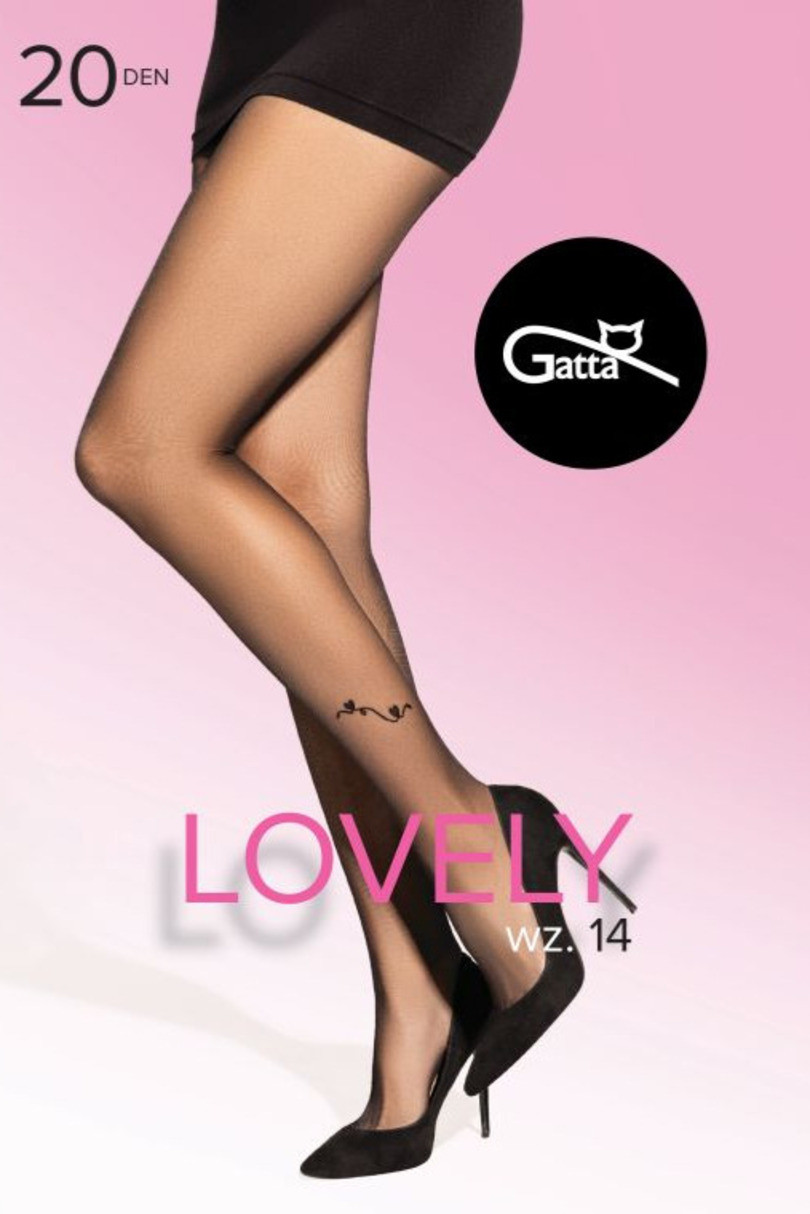 E-shop LOVELY 20 - Vzorované pančuchy W.14-5 nero 5-XL