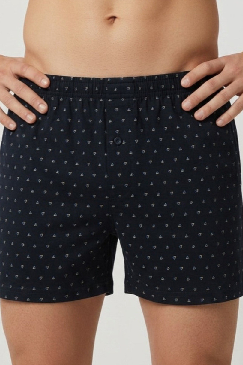 PÁNSKE VOĽNÉ BOXERKY BB012 tmavě modrá XL