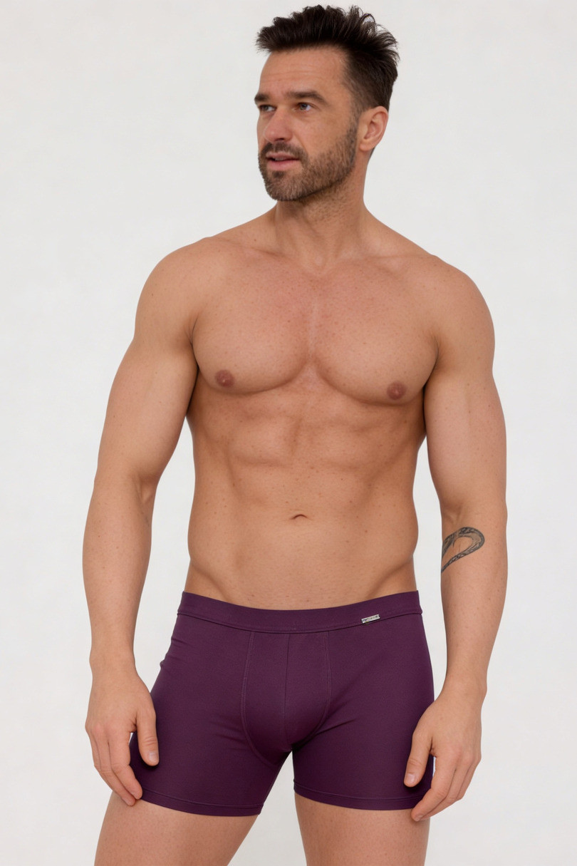 Pánské boxerky Authentic 092 3-5XL víno 3XL