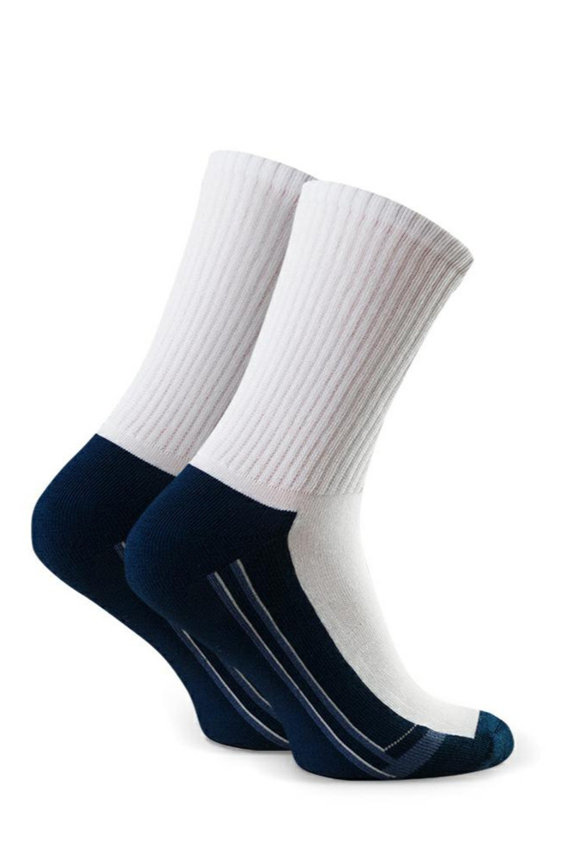 Pánské polofroté sportovní ponožky 047 Barva: bílá, Velikost: 41-43