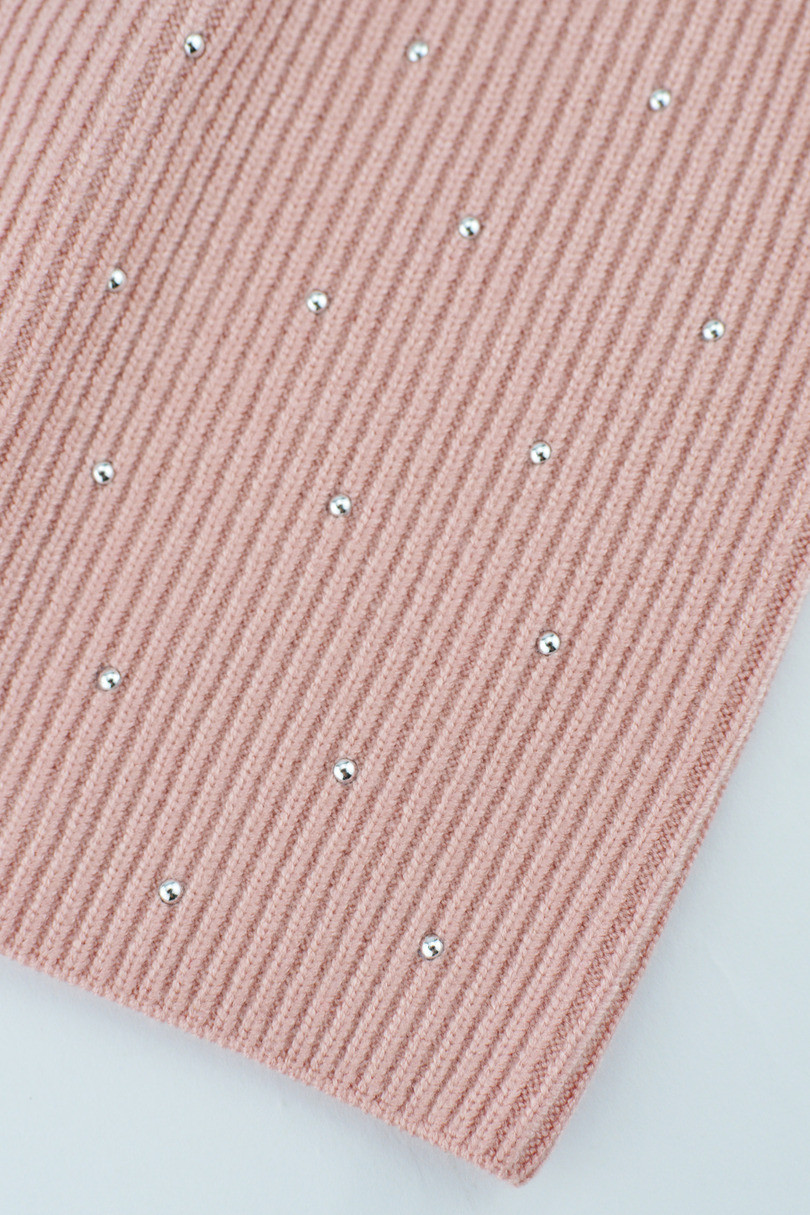 DÁMSKA ČIAPKA S MODALOVÝMI FLITRAMI CZ104 pudrově růžová 54-58