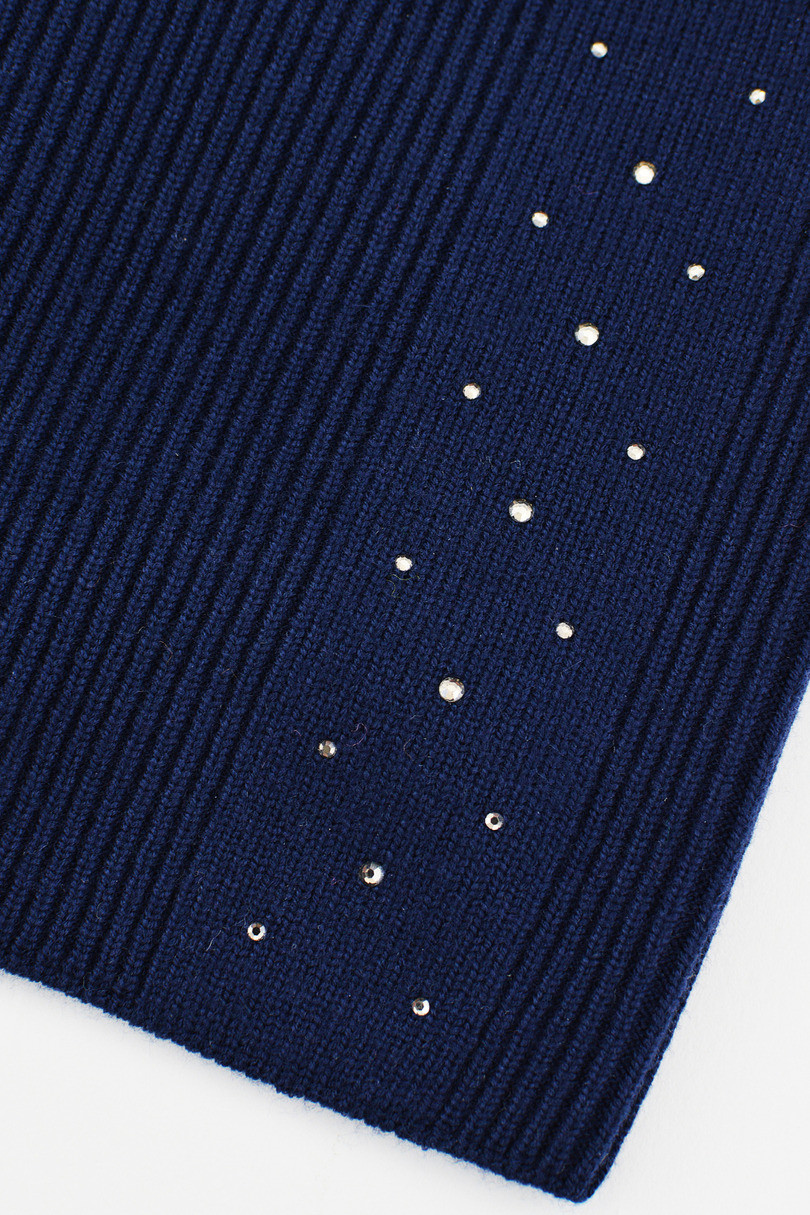 DÁMSKY KLOBÚK S MODALOVÝMI FLITRAMI CZ105 tmavě modrá 54-58