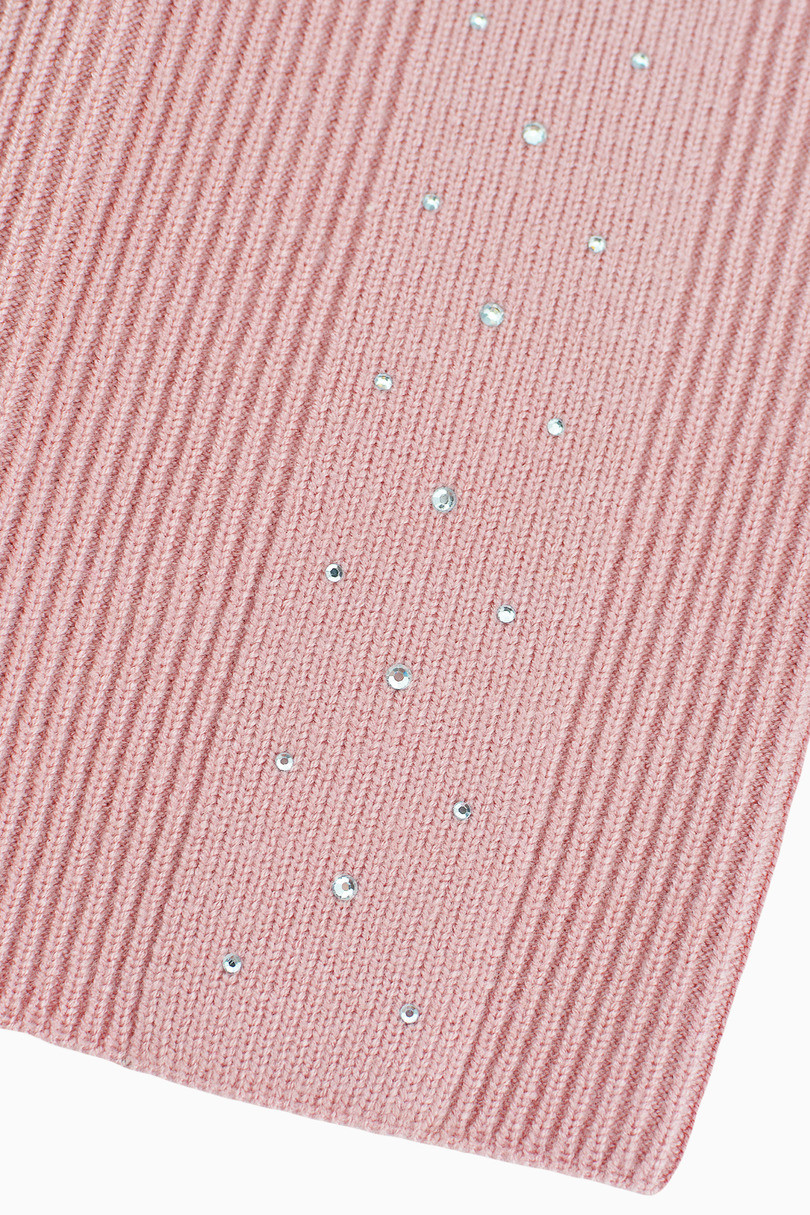 DÁMSKY KLOBÚK S MODALOVÝMI FLITRAMI CZ105 pudrově růžová 54-58