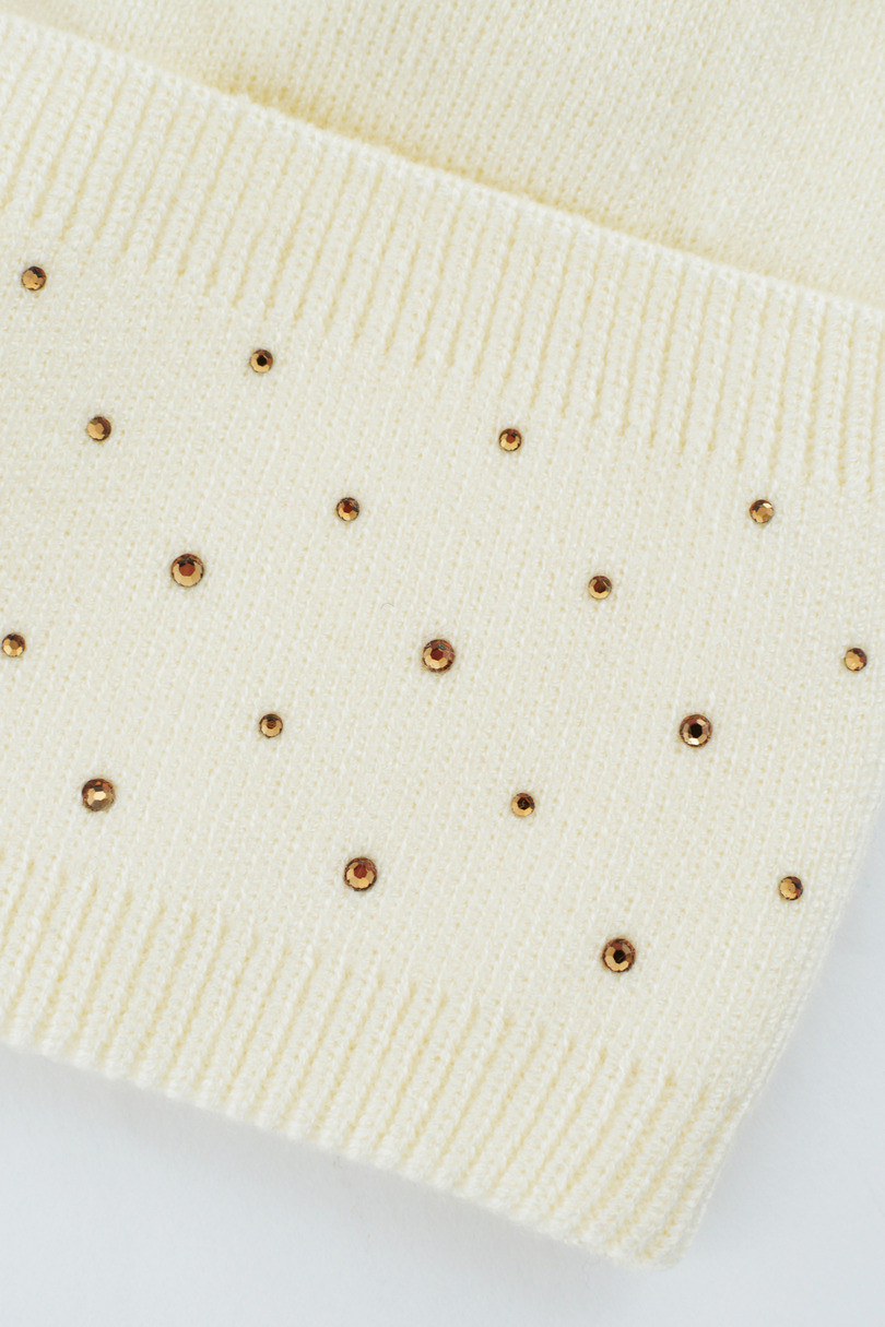 DÁMSKY KLOBÚK S MODALOVÝMI FLITRAMI CZ107 ecru 54-58