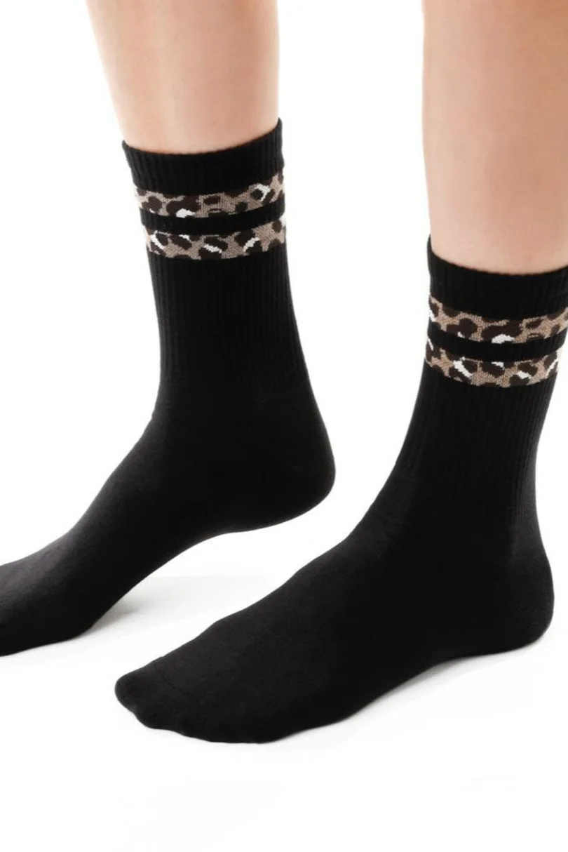 Dámske vzorované ponožky 099 černá 35-37