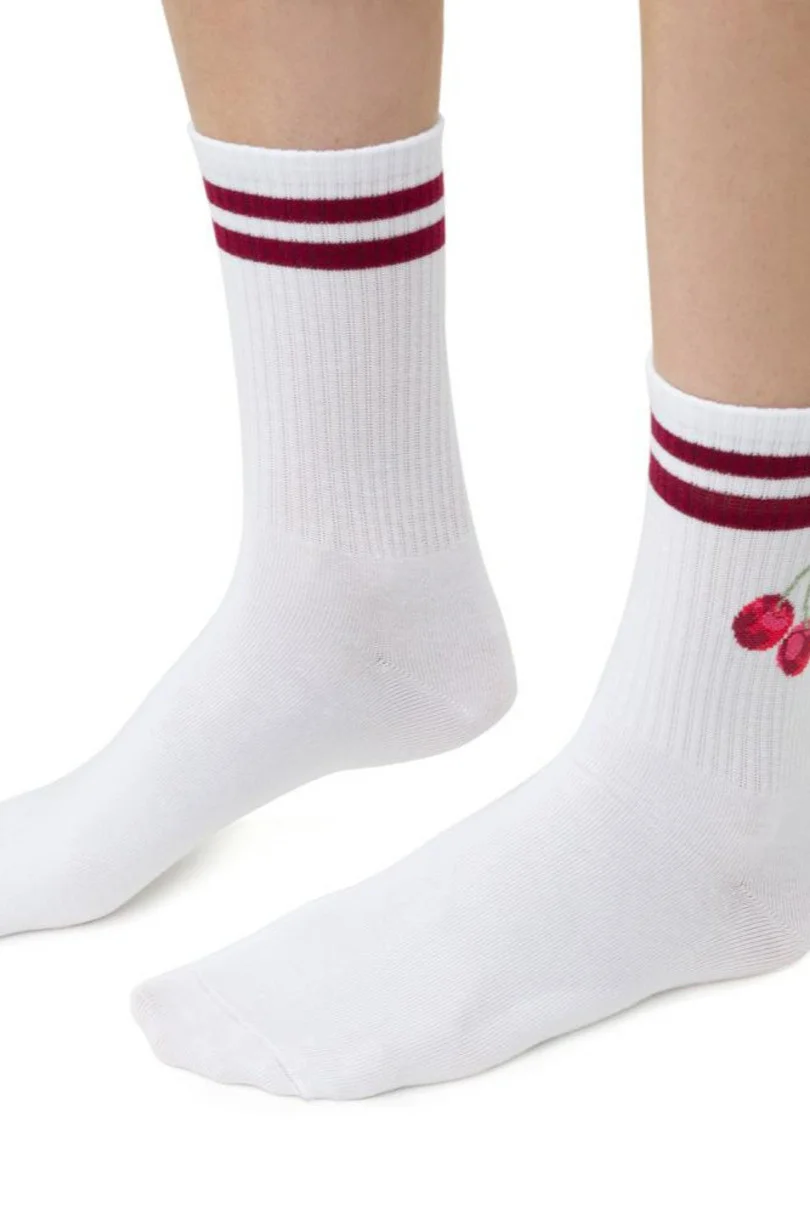 Dámske vzorované ponožky 099 bílá 35-37