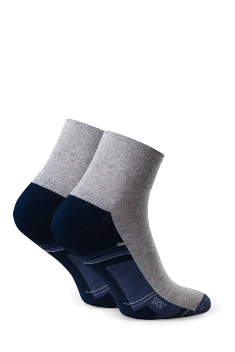 Ponožky na bicykel 040 MELANŽOVÁ SVĚTLE ŠEDÁ 41-43