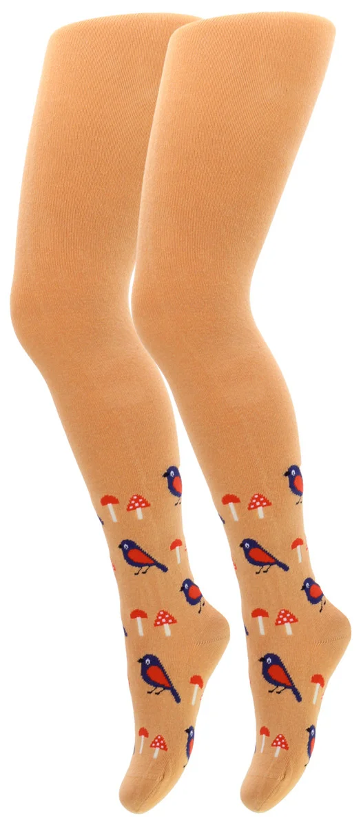 KIDDY - Vzorované pančuchy 2-6 ročné dievčatá BEIGE 116/122