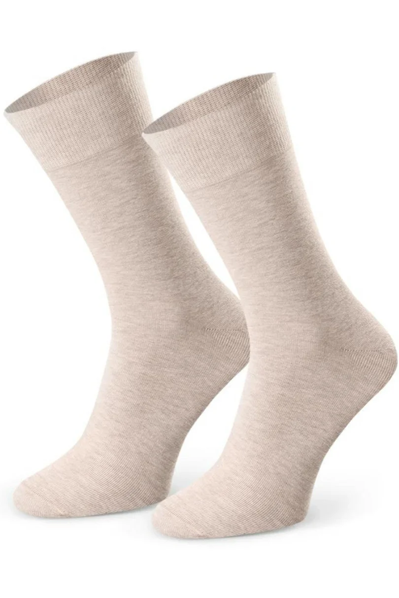 Hladké ponožky k obleku 056 melanžová světle béžová 39-41