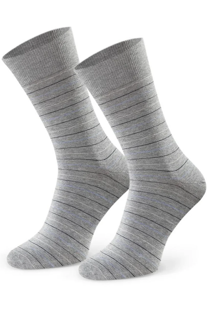 Ponožky k obleku - so vzorom 056 MELANŽOVĚ ŠEDÁ 39-41