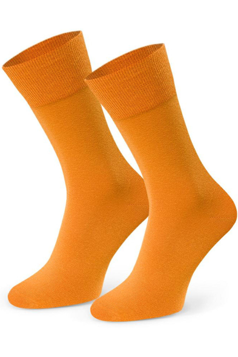 E-shop Hladké ponožky k obleku 056 oranžová 42-44