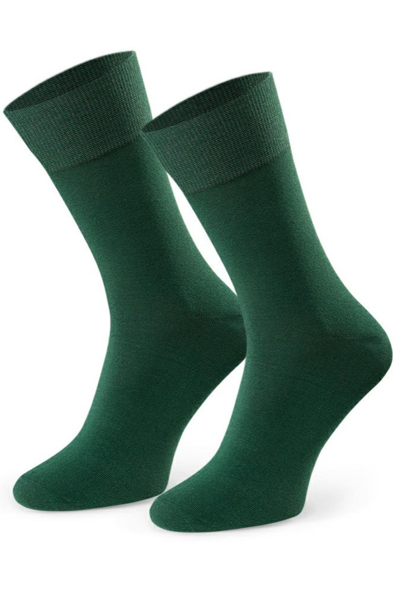 E-shop Hladké ponožky k obleku 056 zelená 42-44