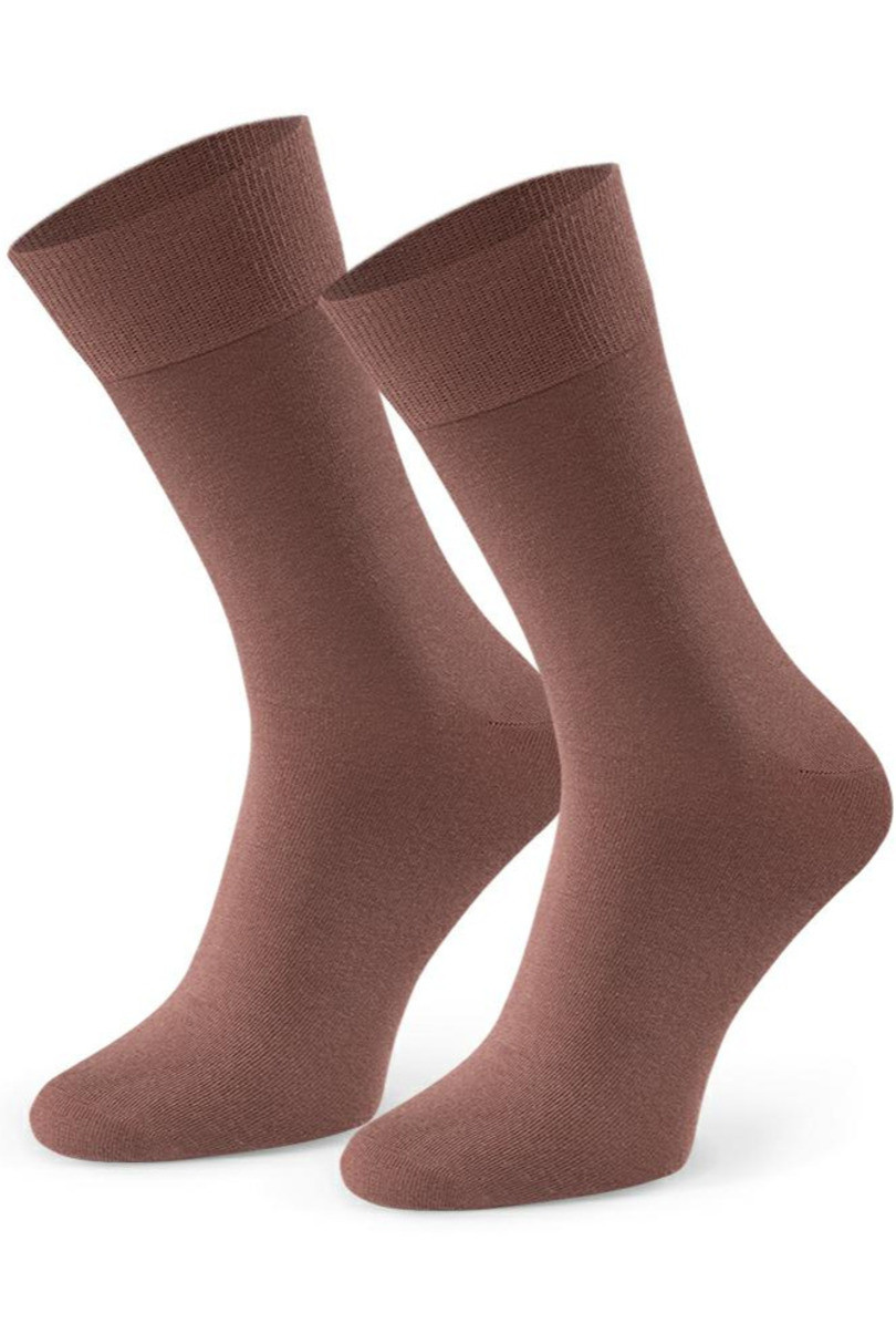 Hladké ponožky k obleku 056 kakao 45-47