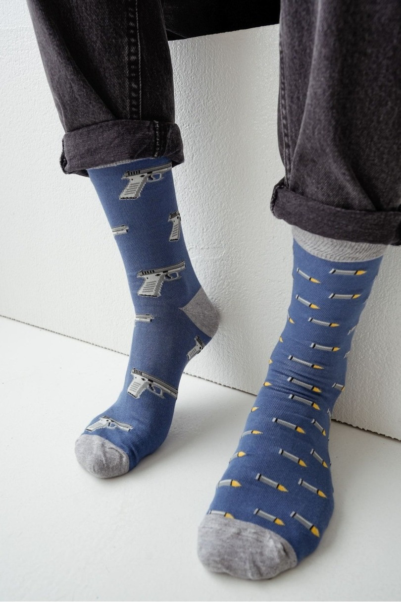 PÁNSKE PONOŽKY AVANGARD PISTOLS 0125.098 džínovina 43-46