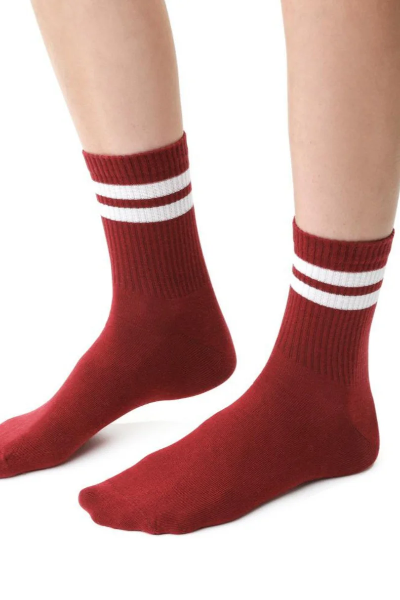 Dámske športové ponožky 026 kaštanové 35-37
