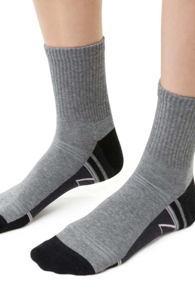 Dámske športové ponožky 026 MELANŽOVĚ ŠEDÁ 35-37