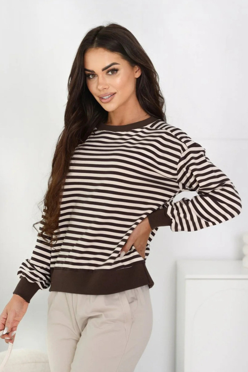 RIANA BLOUSE ČOKOLÁDA - MÁSLO L