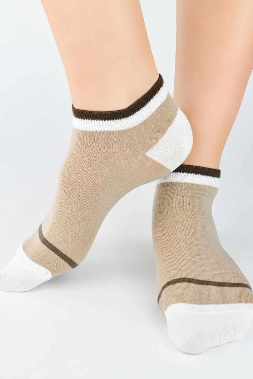 BAVLNENÉ NOHY ST055 Hnědá 36-41