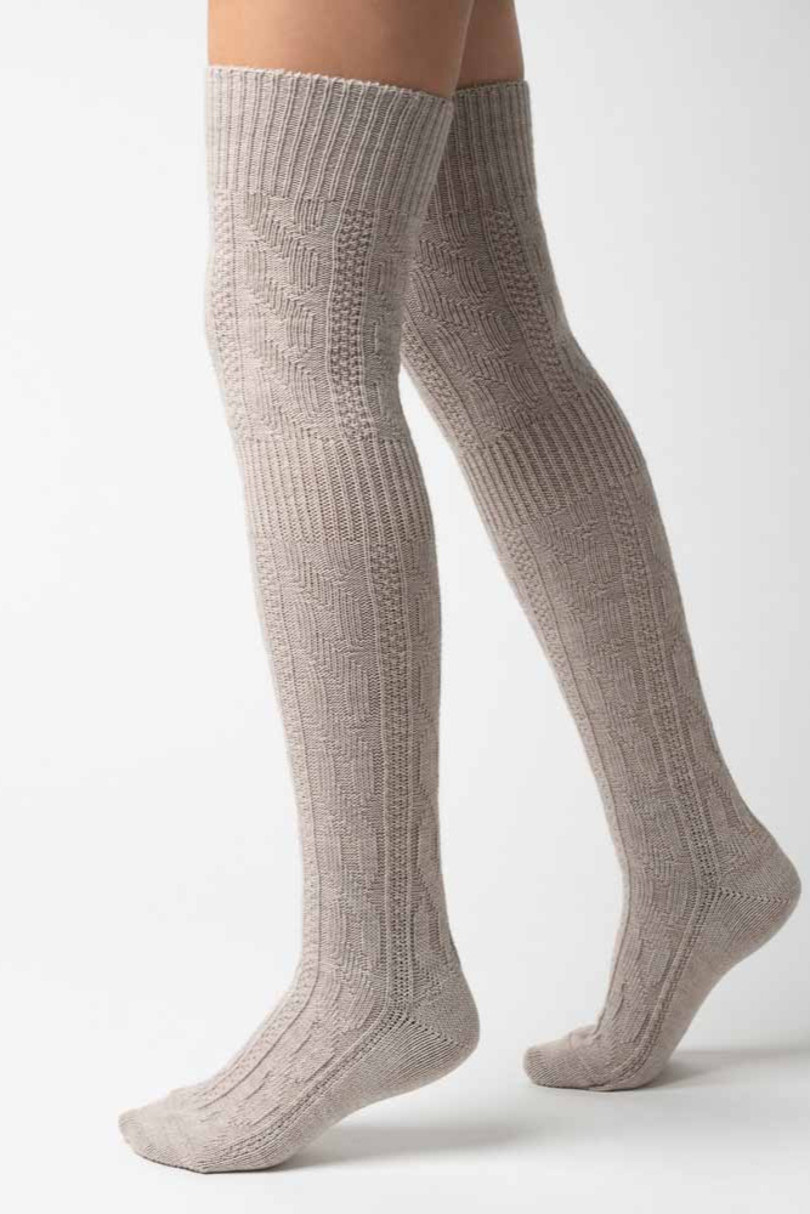 Vlnené dámske nadkolienky 089 Béžová 38-40