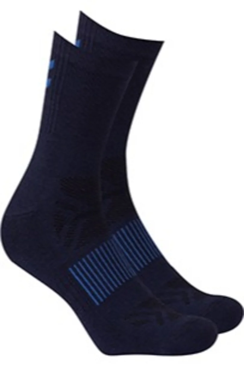 SPORTIVE - KRÁTKE FROTÉ PONOŽKY PRE MLADÝCH MUŽOV SO VZOROM AG+ Námořnictvo 45/47
