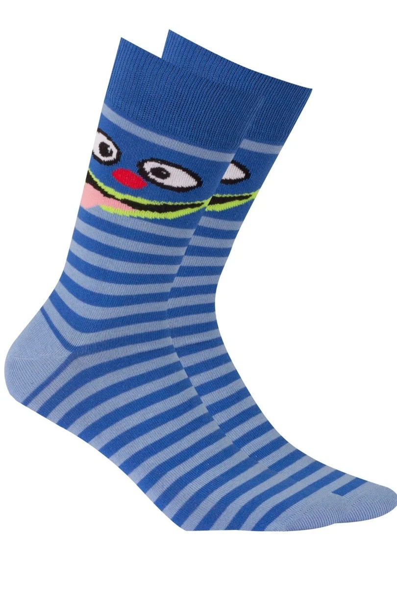 Vzorované pánske ponožky PERFECT MAN-CASUAL modrá 45/47