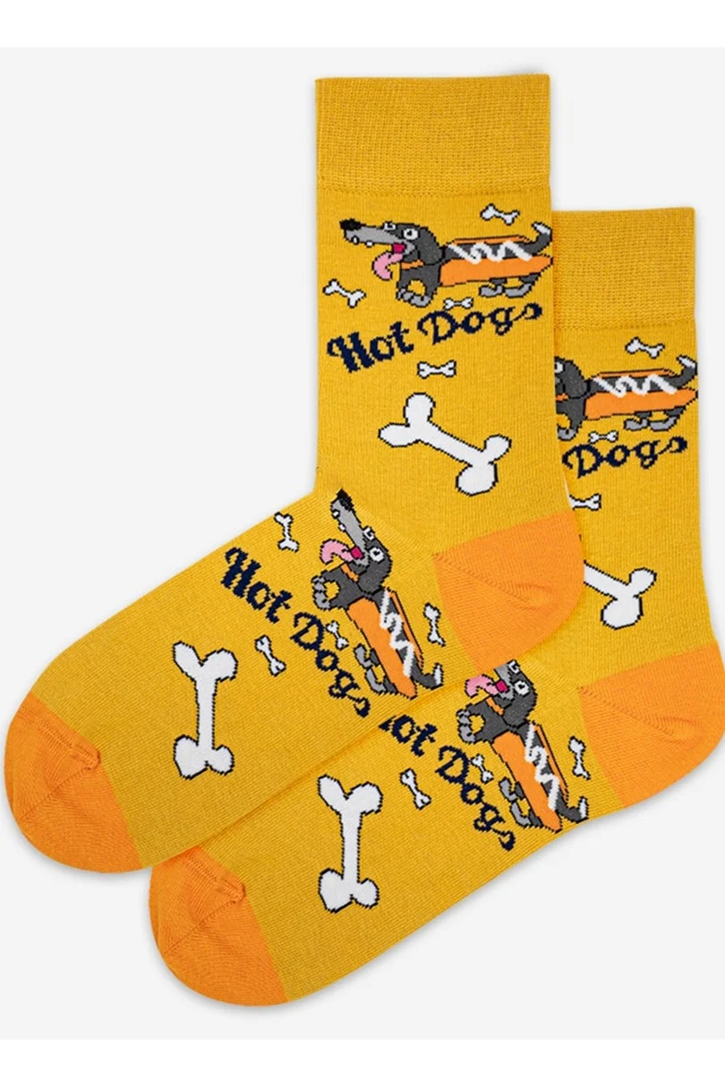 Vzorované pánske ponožky PERFECT MAN-CASUAL žlutá 42/44