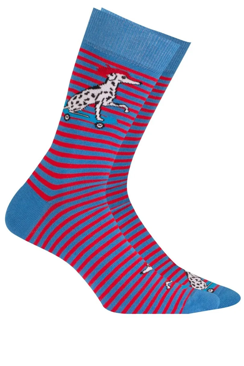 Vzorované pánske ponožky PERFECT MAN-CASUAL modrá 42/44