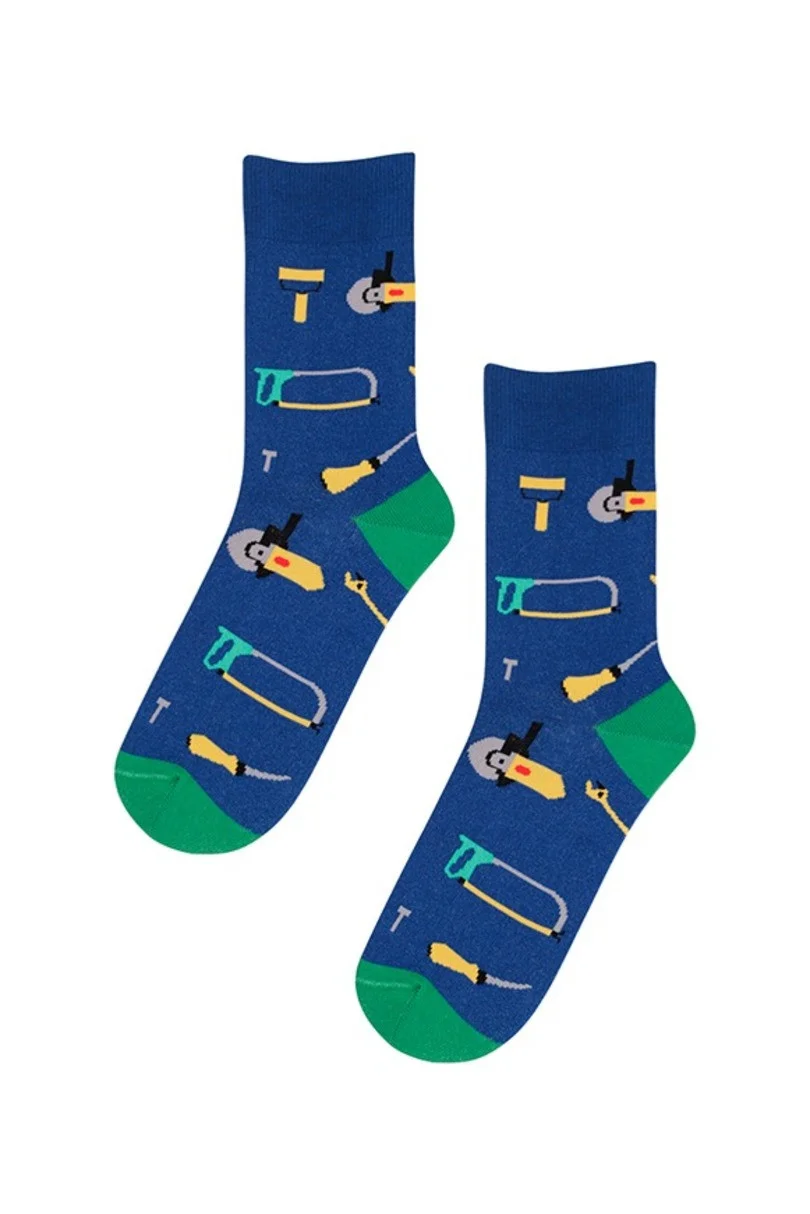 Vzorované pánske ponožky PERFECT MAN-CASUAL Námořnictvo 39/41