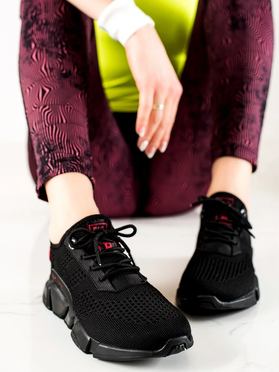 Komfortné tenisky dámske čierne bez podpätku 37