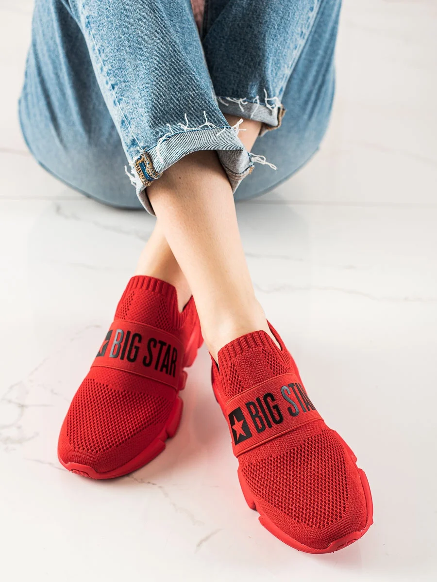 Luxusné červené tenisky dámske bez podpätku 38