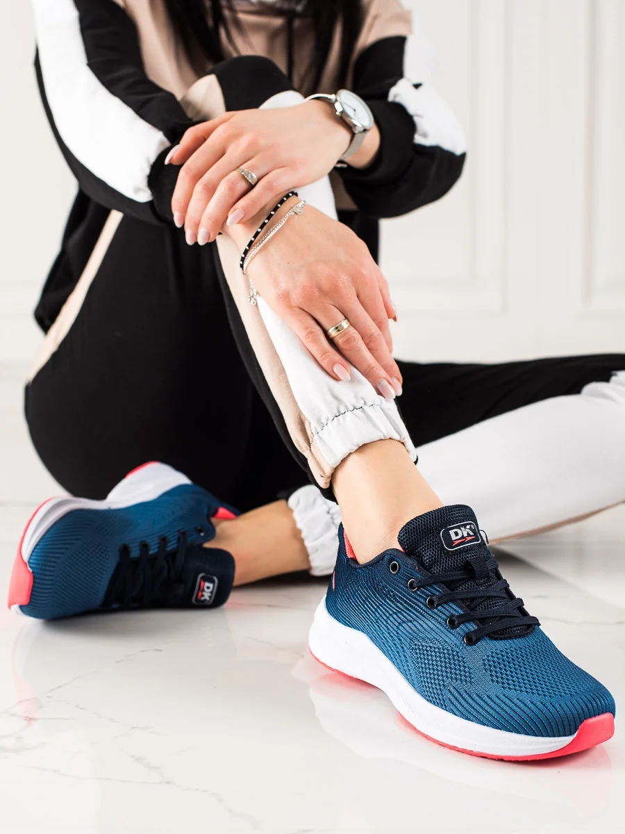 Výborné modré dámske tenisky bez podpätku 37