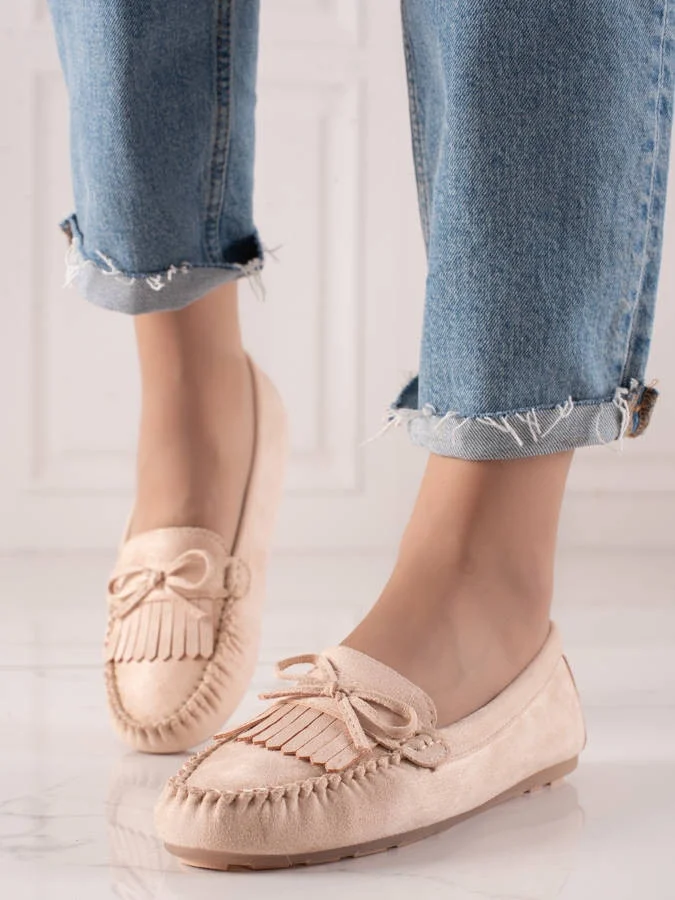 Trendy dámske hnedé mokasíny bez podpätku 36