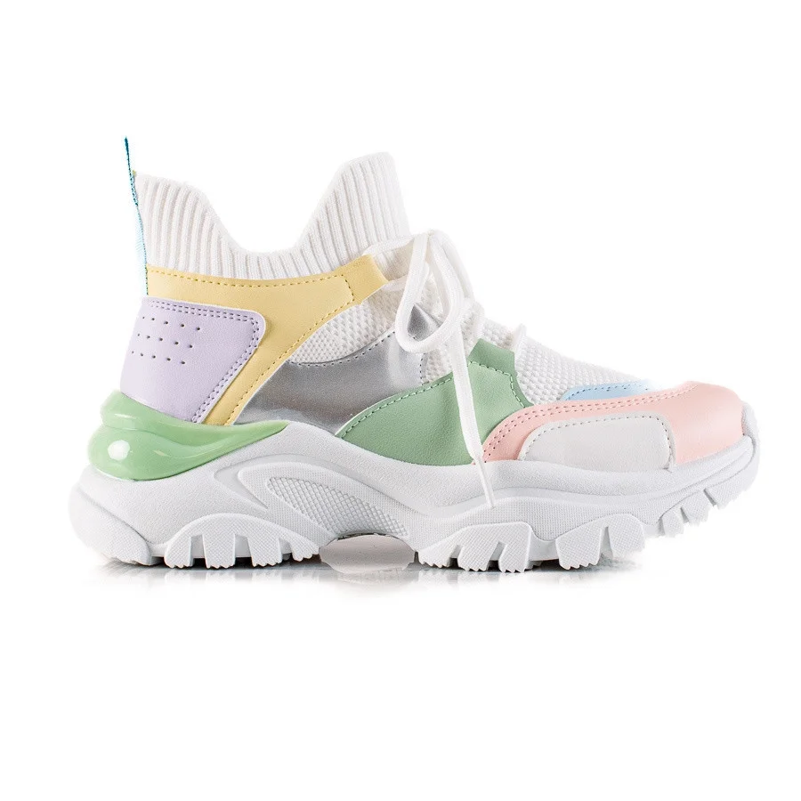 Klasické dámske viacfarebné tenisky bez podpätku 40